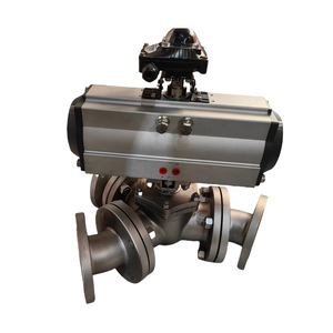   หน้าแปลนน้ำมันทนความร้อนสูง ANSI300LBS DN250 สแตนเลส 304 แบบ T/L บอลวาล์วสามทาง - Product Image 4