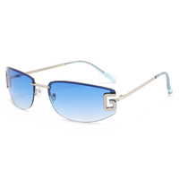Twooo T1634 Lunettes de soleil tendance sans monture, style nouveau, personnalité polyvalente, tendance, voyage, protection solaire
