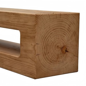 Consolle <span class=keywords><strong>TV</strong></span> <span class=keywords><strong>in</strong></span> <span class=keywords><strong>Legno</strong></span> di Pino Massiccio Stile Vintage Moderno, Sgabello Casual per Cambio Scarpe, Panca <span class=keywords><strong>in</strong></span> Tronchi Intagliati, Arredo Soggiorno con Fascino del Vecchio Mondo - Product Image 2