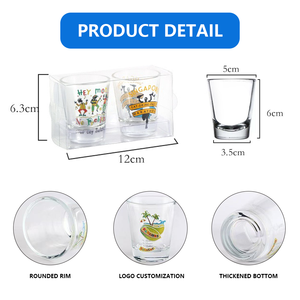 Vasos de Chupito Personalizados con Logotipo, 2oz/50ml, para Vino, Sublimación, Whisky, Espresso, Vasos Pequeños Tipo Bala - Product Image 2