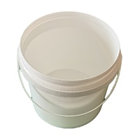 Approvisionnement d'usine Seau 20L avec poignée Réservoir d'eau en plastique carré et cylindrique écologique Grand seau de 5 gallons de qualité alimentaire