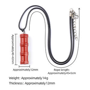 Collar con Colgante de Bambú y Piedra Natural para Mujer, Gema al por Mayor, Gargantilla con Cuentas Colgantes, Joyería, Regalo - Product Image 3