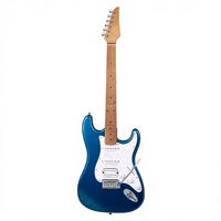 Guitare électrique personnalisée EARTHGRACE, 6 cordes, manche en érable, micros S-S-H, corps plein, pour débutants, étudiants et performances
