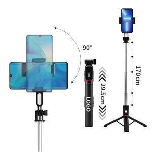 Extendable Long Selfie Stick Custom 360 Rotatable 1.7m Foldable Portable Mini Selfie Stick Tripod <b>Stand</b> for Phone - Product Image 1