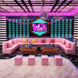Ensemble canapé en forme de U KTV, canapé à led, table basse, discothèque, haute qualité, karaoké - Product Image 1