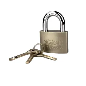 On Time Delivery Factory Direct Sale Gym Locker Padlock Bag Metal Lock Arc Type Top Security Iron Padlock with 3 Vane Keys