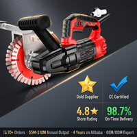 Mesin Pemotong Alur Dinding Listrik 1600W dengan Mata Pisau Berlian 160mm 7000RPM, Pemotong Alur 35x40mm untuk Beton Bata OEM