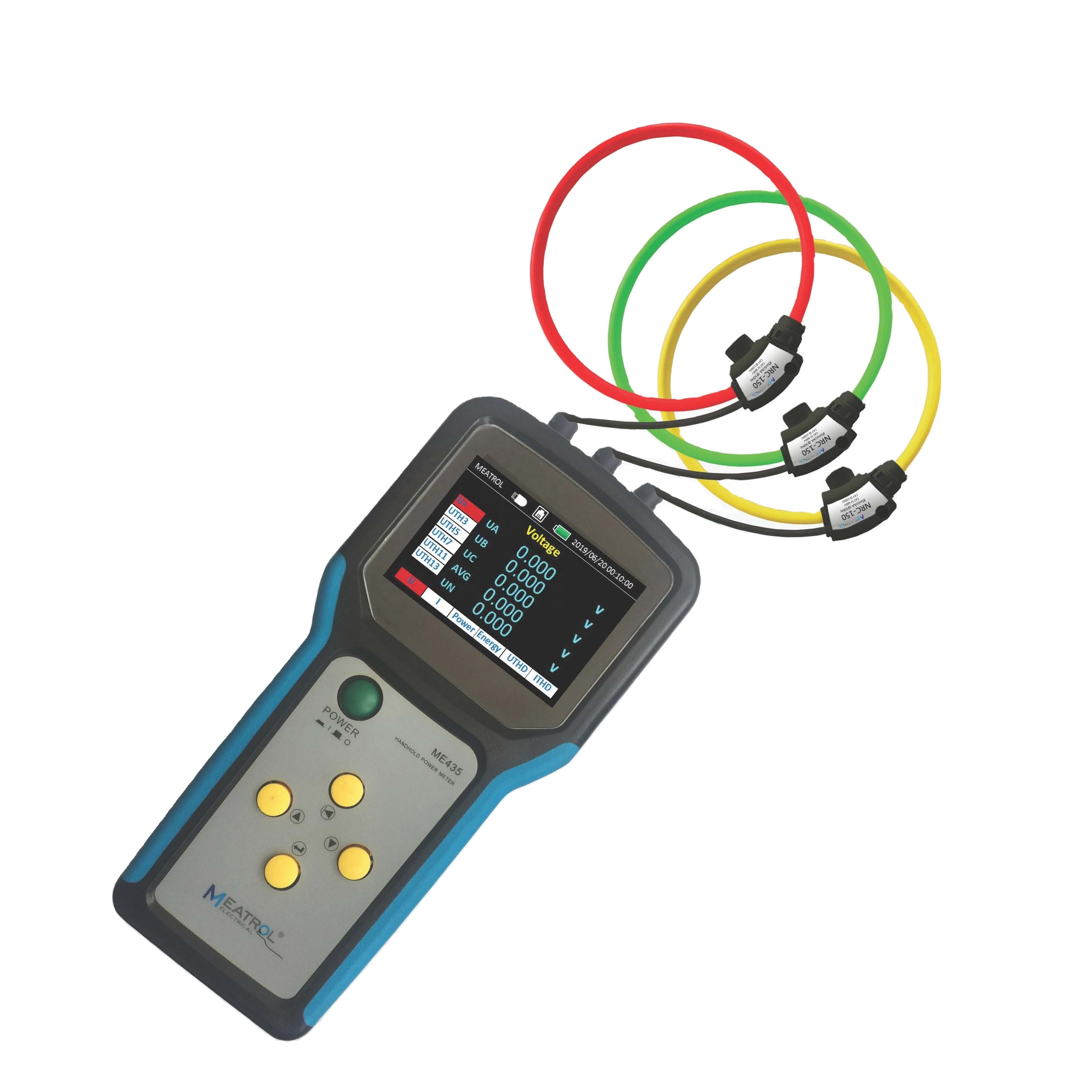 0.5% Rogowski three phase power quality analyzer