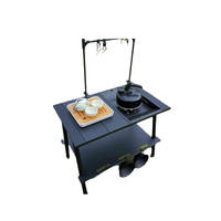 Table pliante de camping en aluminium IGT personnalisée randonnée cuisine table à manger pour barbecue en plein air avec chaise accessoires de camping