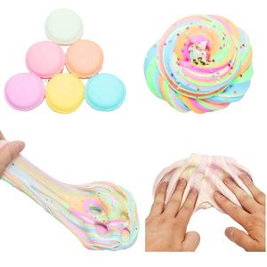 Multi Color 4 Colors Dream Butter Air Fluffy Could <b>Plasticine</b> Fruit Scented Macaroon Dessert Unicorn Slime Kit - Product Image 6