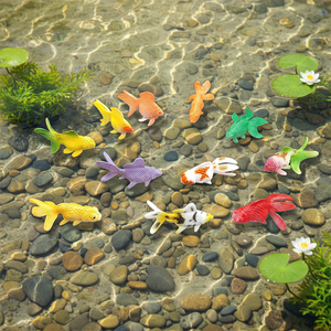 ของเล่นปลาทองพลาสติก PVC ยี่ห้อ JO รูปทรงสมจริง ของเล่นปลาทอง 3 มิติ ลดราคา - Product Image 1