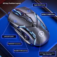 Mouse Gaming RGB LED Backlit USB Berkabel 3D Sensor Optik Ergonomis untuk PC Desktop