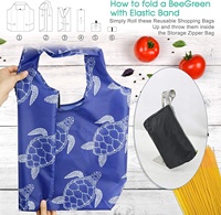 Sac de courses pliable personnalisé, sacs d'épicerie en polyester Ripstop écologiques, sacs de courses réutilisables, grands sacs fourre-tout