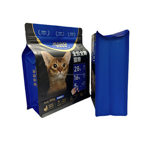 כיס תחתון שטוח להתאמה אישית pouch reseealable 1 ק "ג 5 ק" ג 10 ק "ג 15 ק" ג 20 ק "ג שקיות פ לארוז מזון לחיות מחמד - Product Image 2