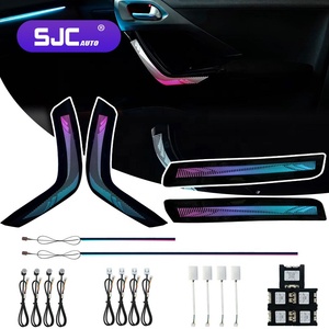 Lumière ambiante pour voiture SJC, 64 couleurs, pour <span class=keywords><strong>Peugeot</strong></span> <span class=keywords><strong>2008</strong></span> 2014-2019, symphonie automatique LED, éclairage intérieur 12V, accessoires décoratifs - Product Image 1