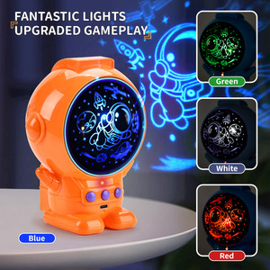 Projecteur d'étoiles lumineux pour chambre d'enfant, projecteur d'étoiles coloré, astronaute spatial, veilleuse étoilée, jouet avec câble USB - Product Image 4