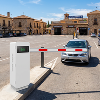 Barrière de stationnement automatique intelligente DC24V sans balais, vitesse réglable 1,2-6s, bras droit de 6m avec détecteur de boucle