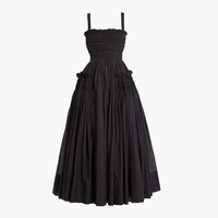 Robe longue de soirée élégante pour femme, style rétro, dos ouvert, bretelles plissées, nouvelle mode estivale, coton de haute qualité, grande taille