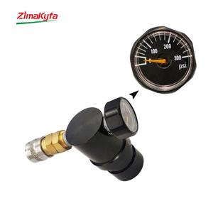 Régulateur d'air HPA Micro MR GEN2 avec coupleur femelle US Foster, manomètre 300 psi, tuyau hélicoïdal à distance 40-200 PSI pour outils pneumatiques - Product Image 1