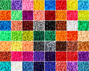 5mmヒューズビーズ詰め合わせカラーDIYクラフトセット（子供用おもちゃ）、ペグボード付きメルティングアイロンビーズキット、標準ボード - Product Image 3
