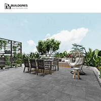 Pavé en porcelaine gris mat résistant au sel et au sable, épaisseur 10-20 mm, anti-efflorescence, pour maison de plage australienne et villa de luxe saoudienne