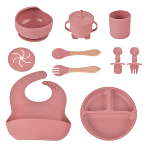 Set di <span class=keywords><strong>otto</strong></span> <span class=keywords><strong>pezzi</strong></span> di stoviglie in silicone per bambini con ventosa e coperchio, stoviglie in silicone per bambini - Product Image 2
