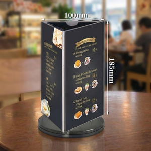 Giá để bàn hình tam giác bằng acrylic thân thiện với môi trường, xoay 3 mặt, gấp gọn, dễ lắp ráp, nhanh chóng lắp đặt, trưng bày thẻ giá trên bàn - Product Image 2