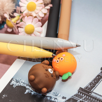 Kreativer, anpassbarer Kugelschreiber mit weichem Gummikopf, magnetischer Kawaii-Puppenkopf-Stift für Kinder, Schüler, Geschenkstift