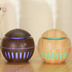 लकड़ी यूएसबी मिनी आवश्यक तेल विसारक हवा अल्ट्रासोनिक Humidifier कार्यालय दौर गेंद मिनी रिचार्जेबल डेस्कटॉप Humidifier