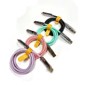 Yüksek kaliteli naylon dokuma 5A telefon tipi <span class=keywords><strong>C</strong></span> tipi <span class=keywords><strong>c</strong></span> hızlı şarj kablosu 100W iPhone <span class=keywords><strong>USB</strong></span> <span class=keywords><strong>C</strong></span> kablosu esnek PD kablosu - Product Image 4
