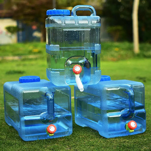 Cubo de agua para exteriores, almacenamiento de agua para el hogar, montado en vehículo, con grifo, gran capacidad, cubo para almacenamiento de agua potable - Product Image 2