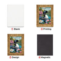 Aimant de réfrigérateur personnalisé en céramique pour sublimation, aimant de réfrigérateur à transfert thermique DIY, cadeau souvenir promotionnel