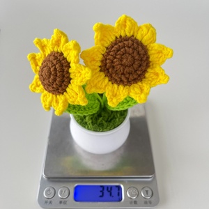 Flores de Girasol Tejidas a Crochet, Lindas Flores en Maceta Pequeñas, Regalo para Cumpleaños, Día del Maestro, Graduación, Aniversario, Navidad, Decoración - Product Image 6
