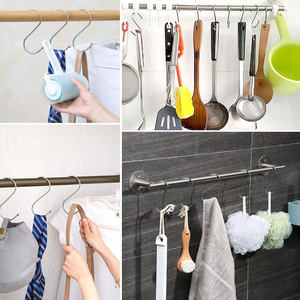 <b>S</b>-Shaped Metal <b>Hooks</b> 20 Pack For Kitchen Utensils Home Office Clothes Storage Wall Mount <b>Hook</b> Set - Product Image 4