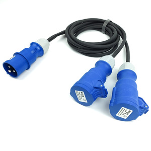 Led Stage Light Power Adapter 16A 3-Core <b>Cable</b> Splitter IP65 <b>Outdoor</b> Use - Product Image 2
