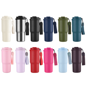 Gobelet portable 25OZ en gros avec sangle de transport, couvercle à bec rabattable, double couvercle <span class=keywords><strong>2</strong></span>-en-1 pour boisson avec orifice pour paille et bec verseur, logo personnalisé - Product Image 3