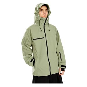 แจ็กเก็ตสกีสำหรับกิจกรรมกลางแจ้งเสื้อแจ็คเก็ตเล่นสกีขนาดใหญ่พิเศษปรับแต่งได้พร้อมคุณสมบัติอุ่นเสื้อผ้าเล่นสกีแฟชั่นสีเขียวอ่อน - Product Image 1