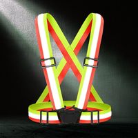 Gilet de sécurité réfléchissant respirant et réglable à haute visibilité pour la course à pied, la marche, le jogging, la randonnée, le cyclisme nocturne