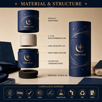 Empaque de Tubo de Papel Personalizado OEM, Caja Cilíndrica de Lujo de Cualquier Tamaño para Perfume, Cosméticos, Regalos, con Impresión de Logotipo, FSC