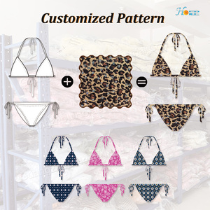 B227 Sexy Set Bikini Micro con Stampa Leopardata, Top Triangolare Estremamente Sottile e Perizoma, Costume da Bagno per Pole Dance Esotico - Product Image 3