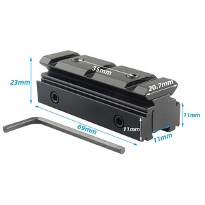 Высококачественный прицел из алюминиевого сплава с регулируемой высотой от 11 до 20 мм для охотничьих аксессуаров - Product Image 2