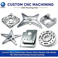 Plaque de montage EOAT sur mesure pour usinage CNC, en aluminium non standard et acier inoxydable 303, pièce de base de connexion pour effector final robotique