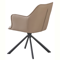 Design populaire occidental 360 °   Chaise de salle à manger pivotante rembourrée en tissu chenille importé