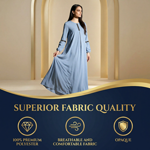 Robe Abaya bleu clair à sequins pour femme – Élégante et modeste – Fournisseur - Product Image 5