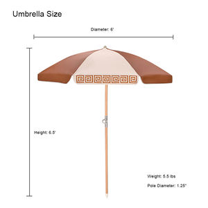 Personalizar vacaciones <span class=keywords><strong>de</strong></span> lujo portátil <span class=keywords><strong>de</strong></span> madera con flecos sombrillas <span class=keywords><strong>de</strong></span> playa al aire libre mar Vintage viaje Picnic sol jardín sombrilla <span class=keywords><strong>paraguas</strong></span> - Product Image 2