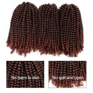 Leilong 8'' Tresses synthétiques pré-torsadées Black Beauty, cheveux colorés <span class=keywords><strong>avec</strong></span> Passion Spring Locs pour tressage - Product Image 6