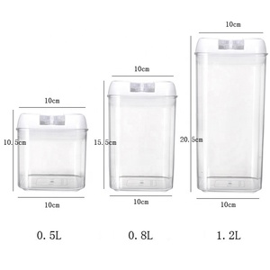 Cereal Storage Container Set Set Home Kitchen Fridge Plastic 6 In 1 Clear Airtight Food Cereal Storage Container Boxe Set