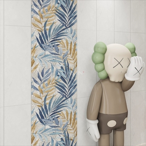 Piastrelle in Porcellana 300x900 con Motivo Floreale Italiano Classico, Piastrelle Rustiche in Ceramica Effetto Marmo per <span class=keywords><strong>Bagno</strong></span>, Balcone, Pavimento e Parete - Product Image 5