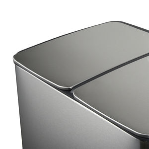 ถังขยะโลหะมีฝาปิดแบบแกว่งขนาด2x20ลิตรช่องขนาดใหญ่แบบคู่สำหรับใช้ในเชิงพาณิชย์ - Product Image 5