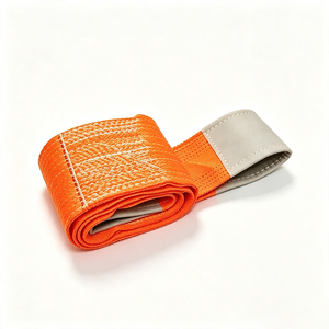 Sangle de levage plate en polyester haute ténacité 100 %, longueur 10 m, capacité 10 tonnes, accessoire de levage pour grue, fabriquée au Vietnam - Product Image 1